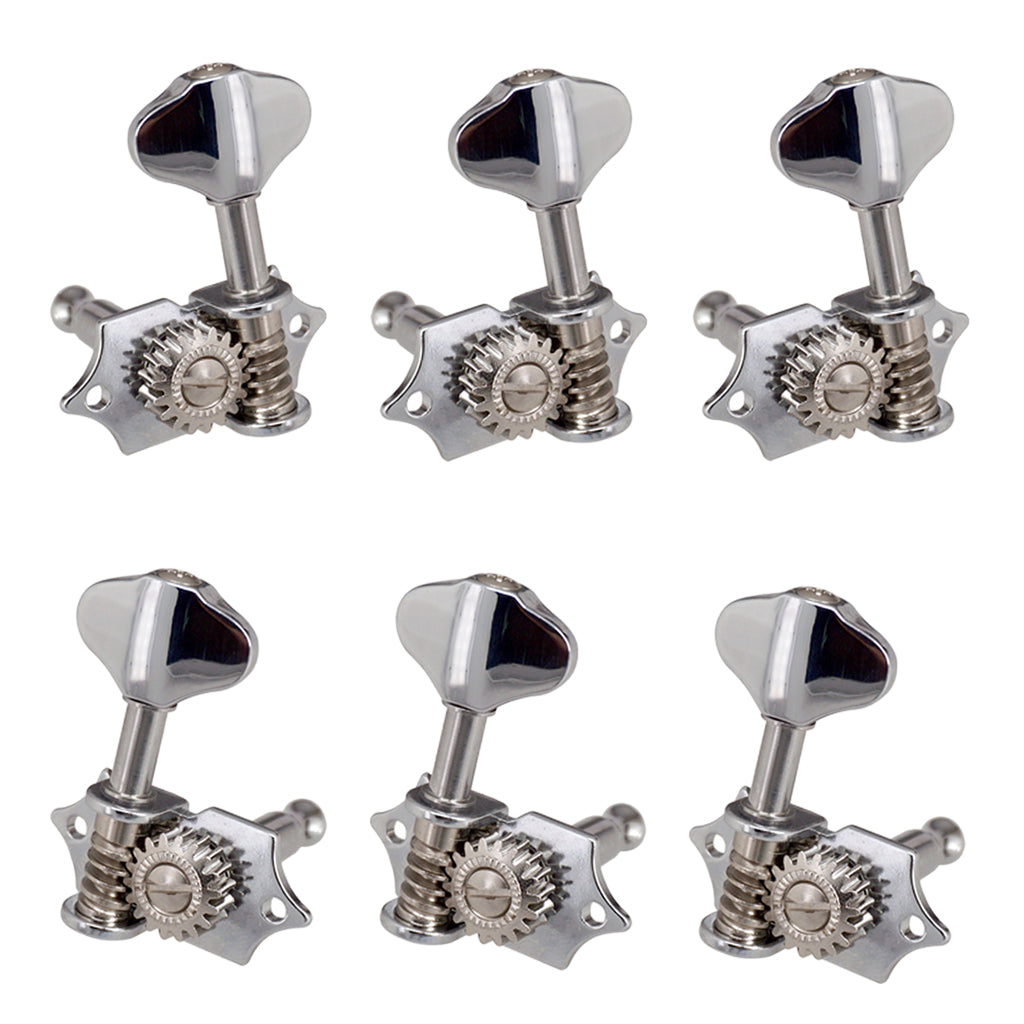 3L 3R Open Tuning Pegs Key Tuners Machine Heads Electric Guitar Parts Silver