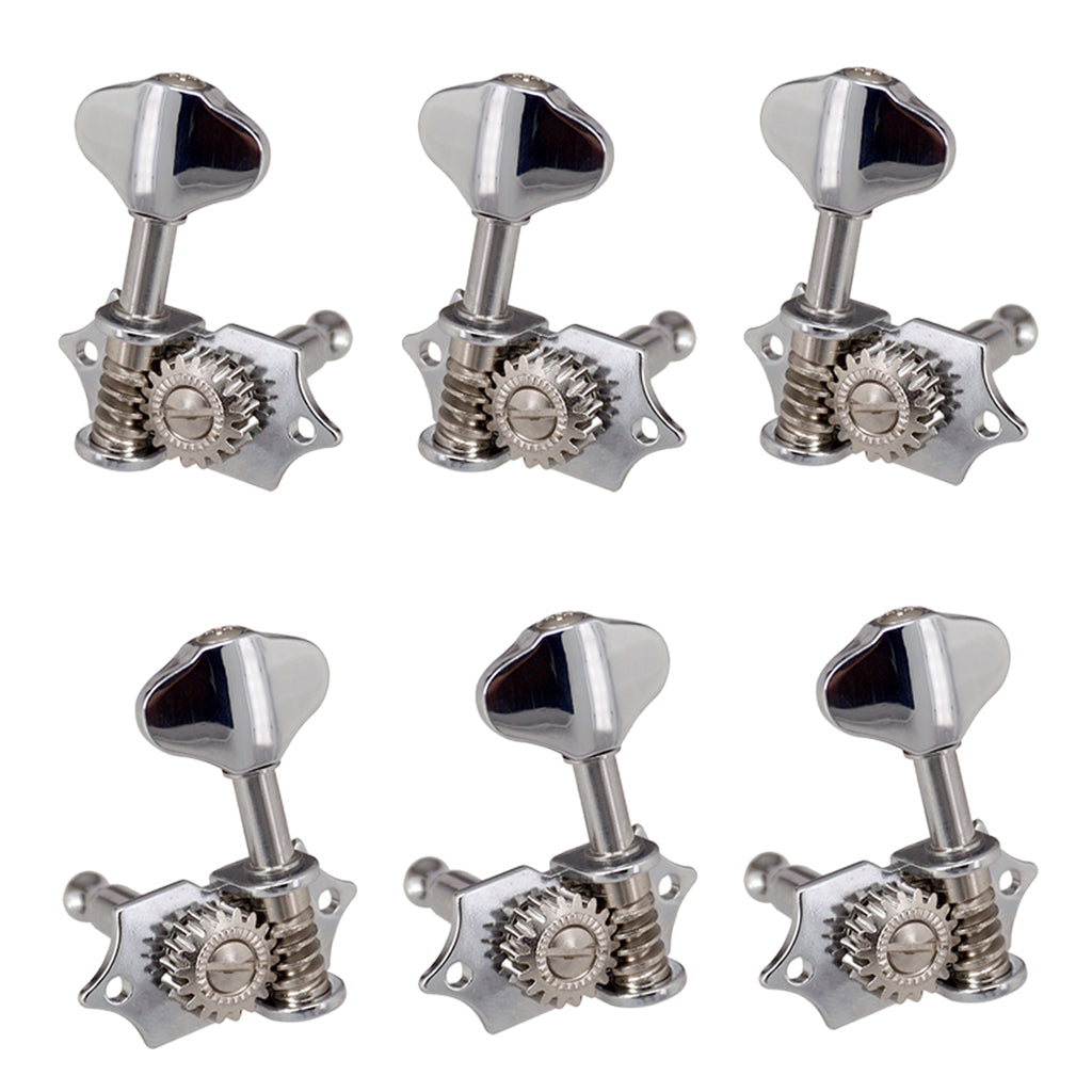 3L 3R Open Tuning Pegs Key Tuners Machine Heads Electric Guitar Parts Silver