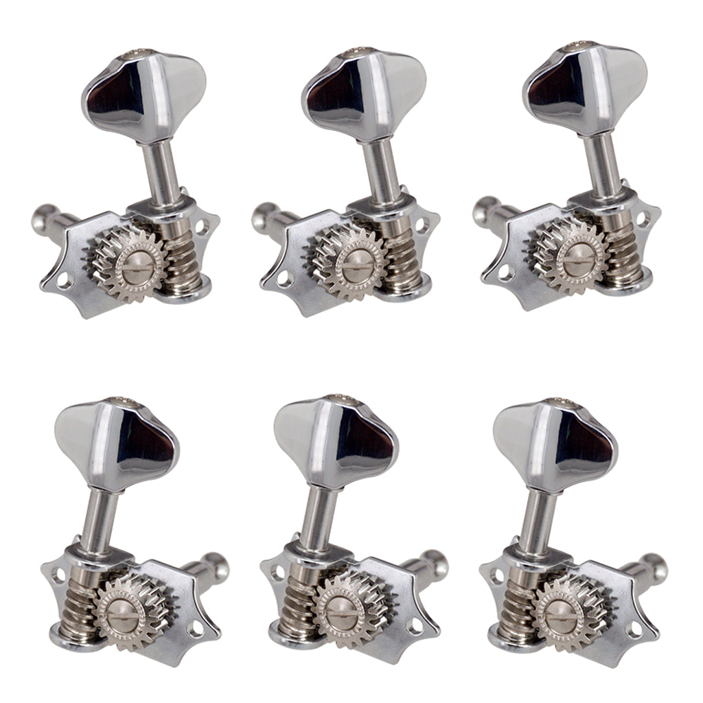 3L 3R Open Tuning Pegs Key Tuners Machine Heads Electric Guitar Parts Silver