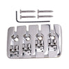 Guitar Saddle Bridge Tailpiece for 4 String Electric Bass Parts Silver