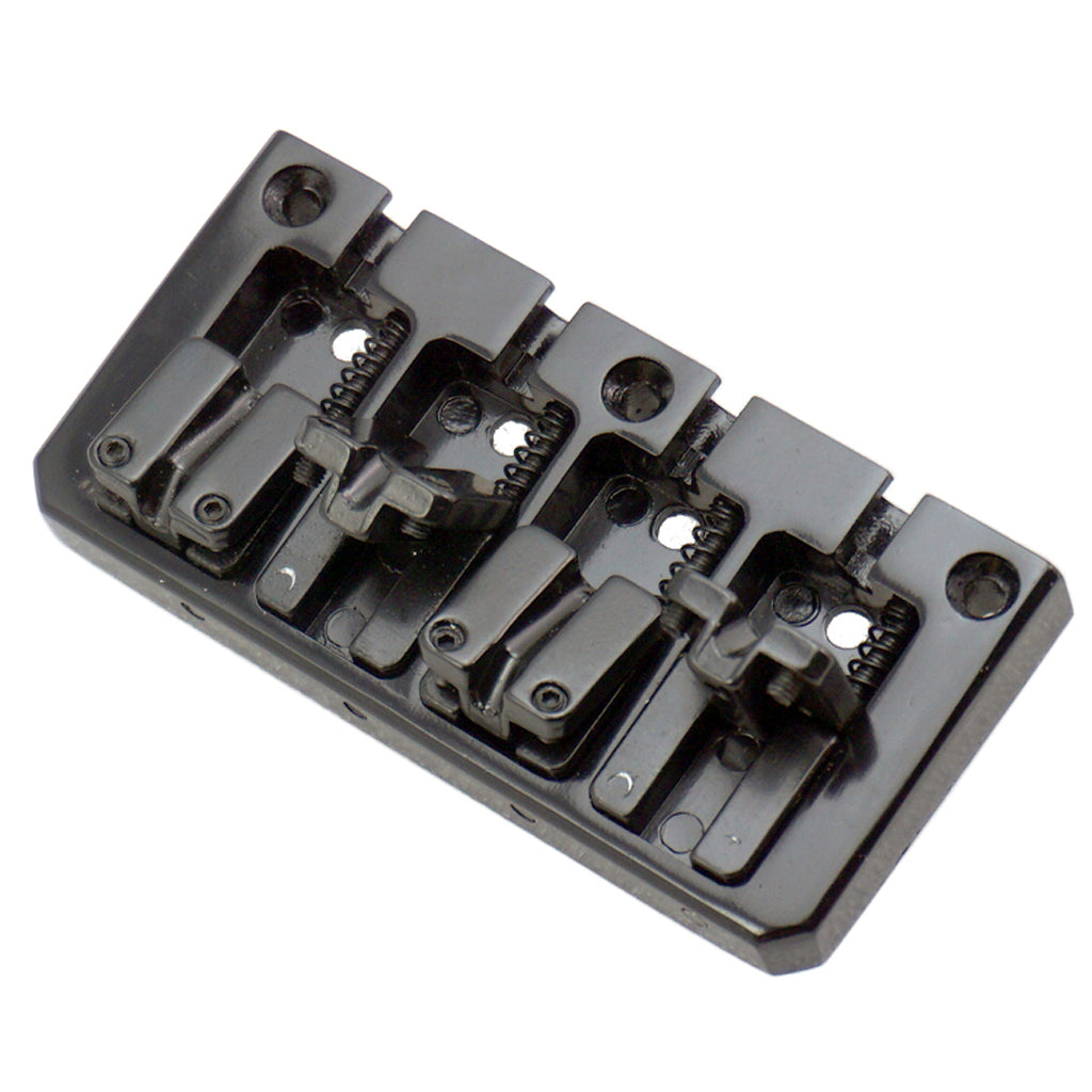 4 String Electric Bass Guitar Bridge with Wrench Screws Black