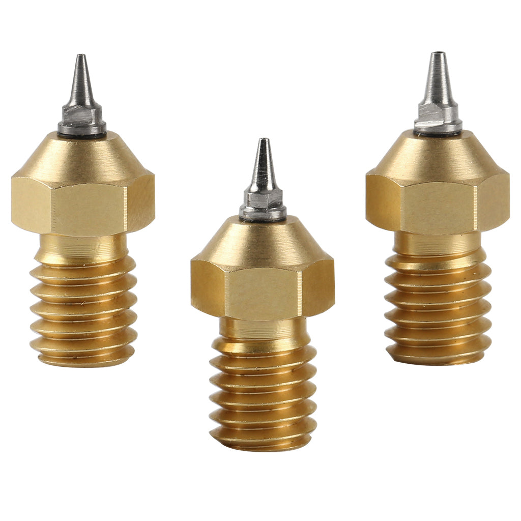 3D Printer Parts 0.2/0.3/0.5mm Brass Extruder Hotend Nozzle With Nozzles