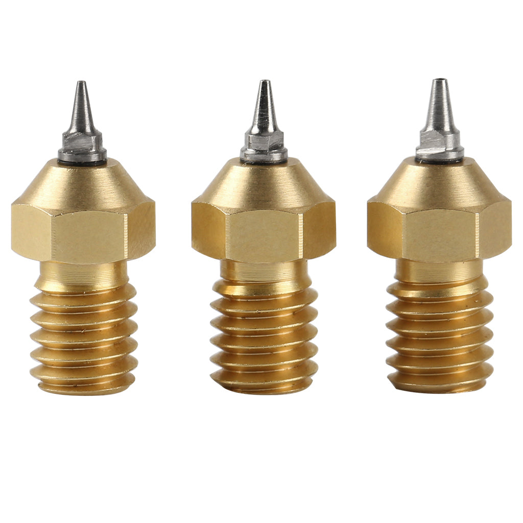 3D Printer Parts 0.2/0.3/0.5mm Brass Extruder Hotend Nozzle With Nozzles