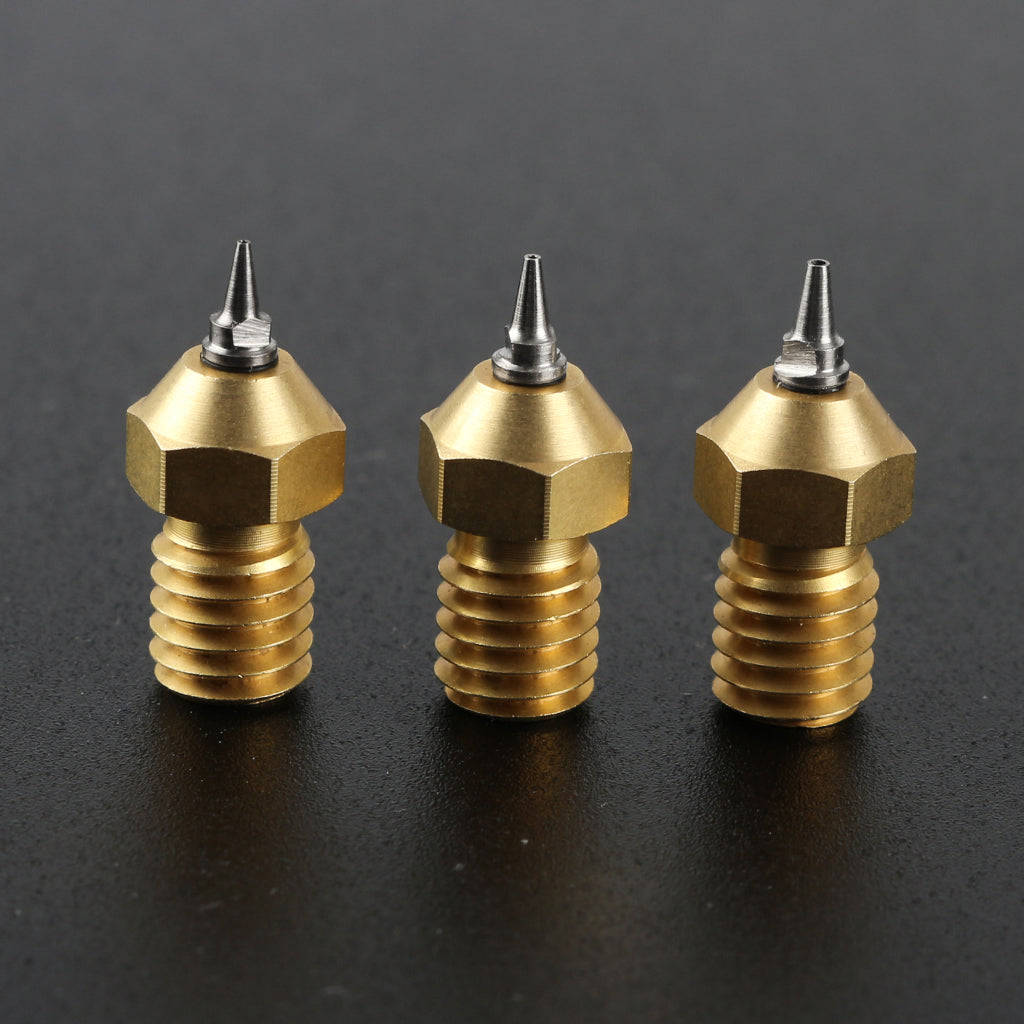 3D Printer Parts 0.2/0.3/0.5mm Brass Extruder Hotend Nozzle With Nozzles