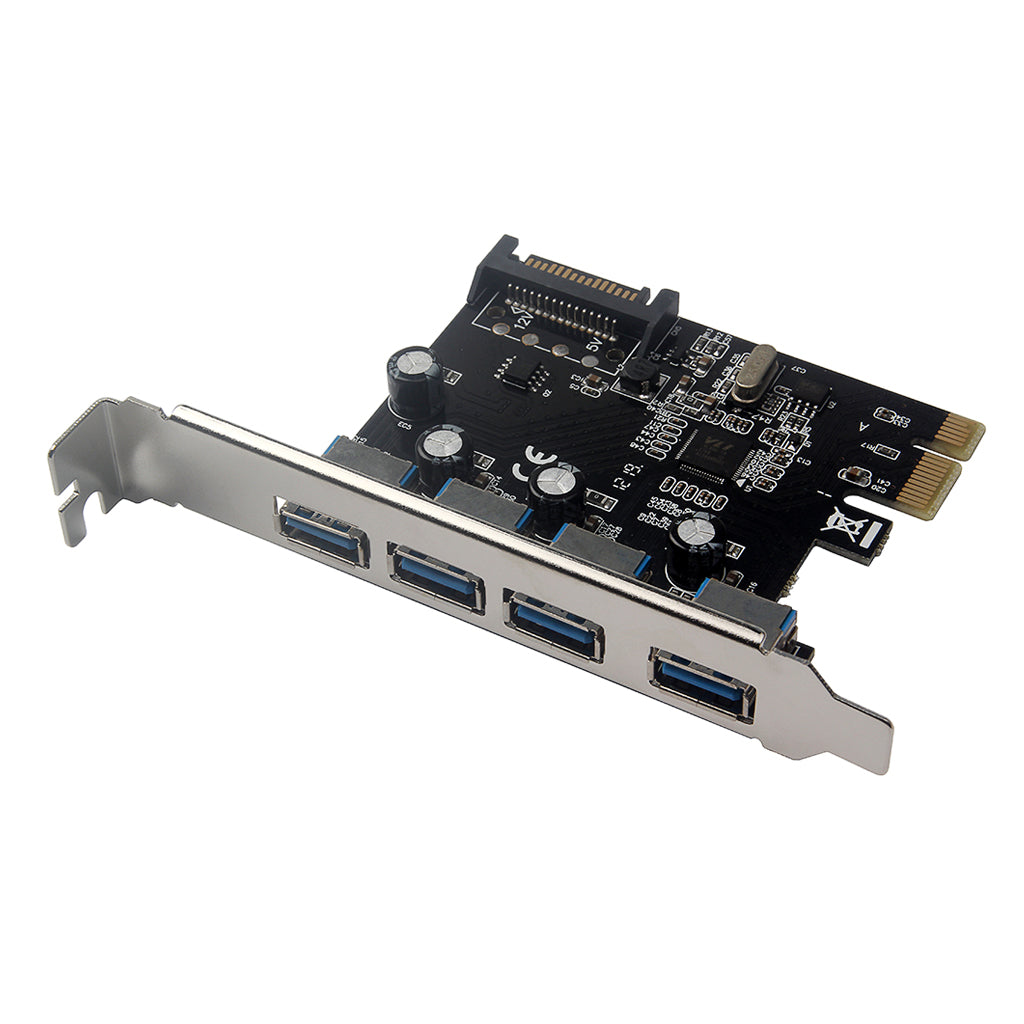 4 Port PCI-E to USB3.0 HUB PCI Express Expansion Card for Windows XP/7/8/10