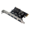 4 Port PCI-E to USB3.0 HUB PCI Express Expansion Card for Windows XP/7/8/10