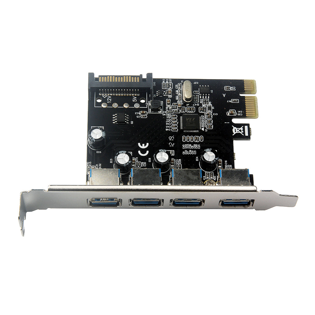 4 Port PCI-E to USB3.0 HUB PCI Express Expansion Card for Windows XP/7/8/10