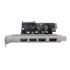 4 Port PCI-E to USB3.0 HUB PCI Express Expansion Card for Windows XP/7/8/10