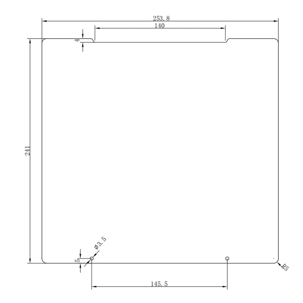 253.8x241mm 3D Printer Spring Steel Heat Bed Plate for Prusa i3 MK2.5S MK3S