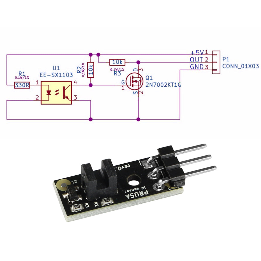 3D Printer IR Filament Detection Module Sensor for MK2 5 MK3 MK3S Prusa i3