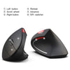 Bluetooth 3.0 Wireless Vertical Mouse with Adjustable Sensitivity Black