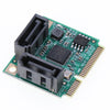 Mini PCI-E Express to SATA3.0 2-Port SATA III Expansion Adapter Card 6Gbps