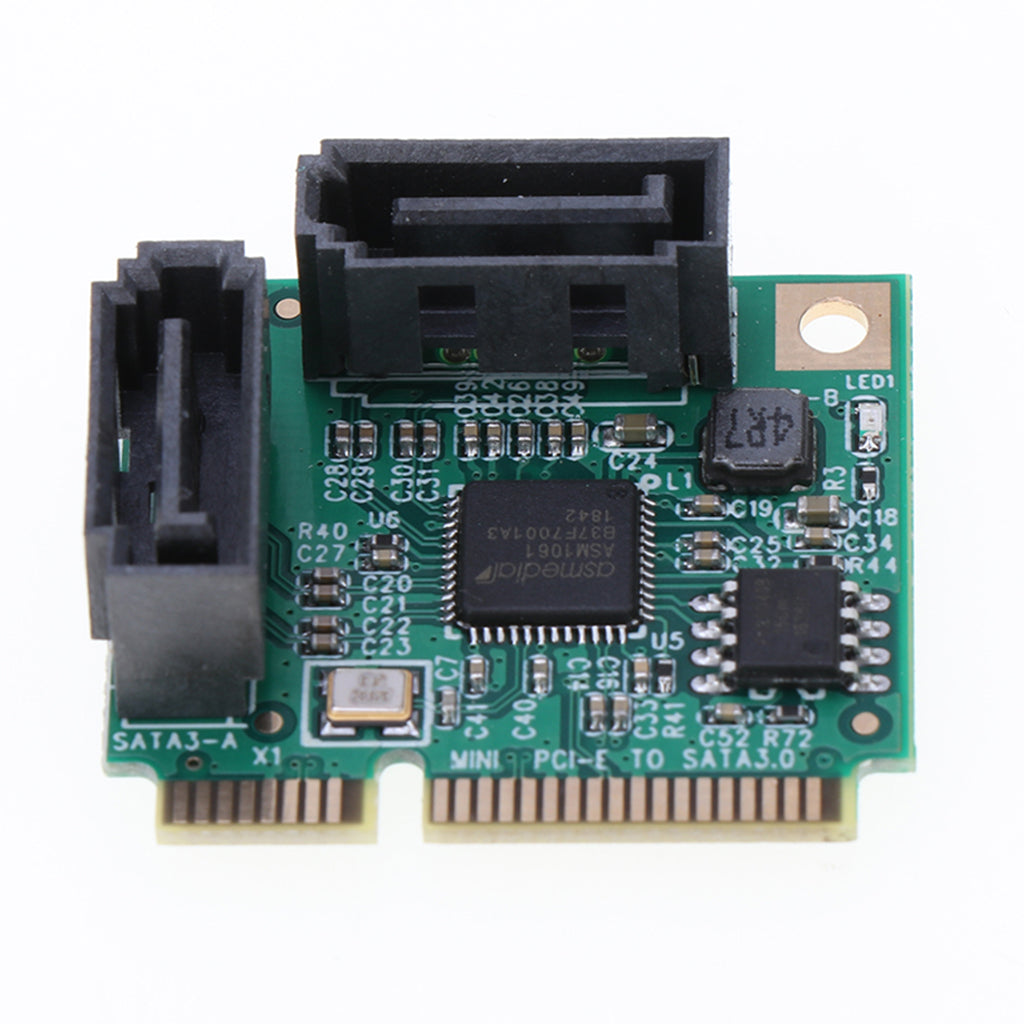 Mini PCI-E Express to SATA3.0 2-Port SATA III Expansion Adapter Card 6Gbps