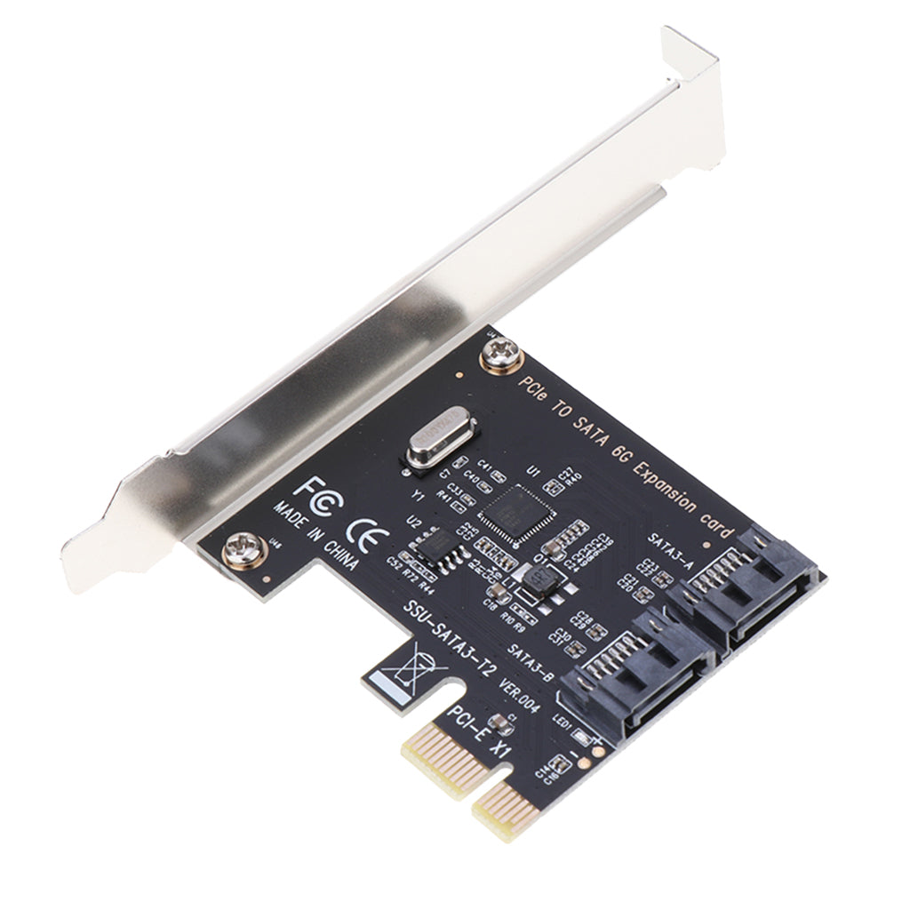 PCI Express to SATA3.0 2-Port SATA III Expansion Controller Adapter Card 6G