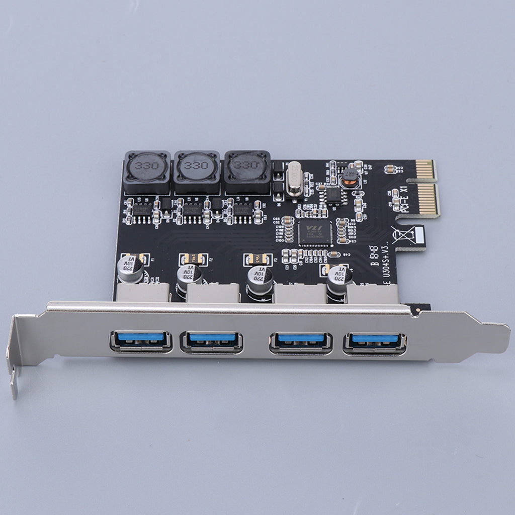 PCI-E USB 3.0 Hub Adapter Expansion Card w/4 USB Port for Desktop Computer