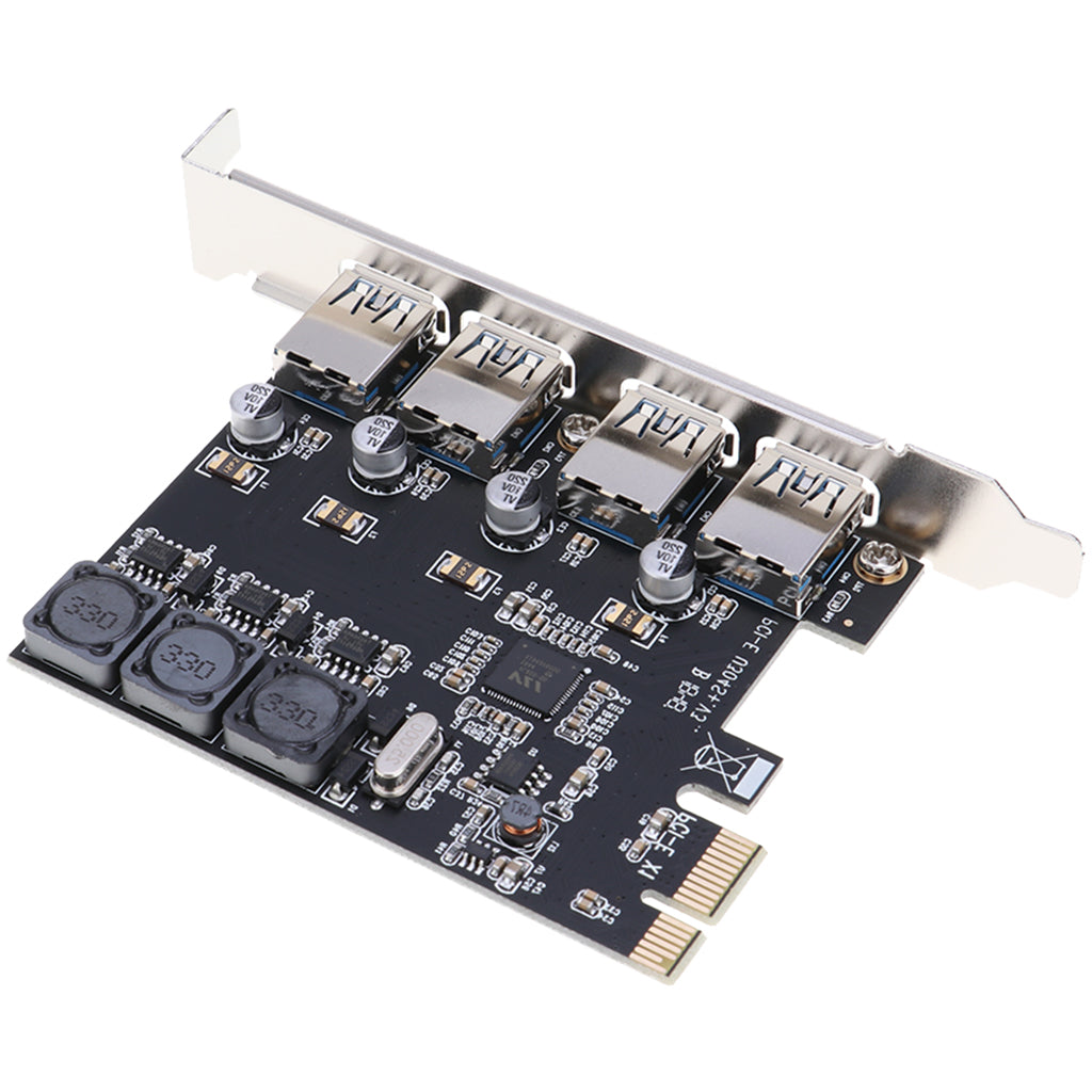 PCI-E USB 3.0 Hub Adapter Expansion Card w/4 USB Port for Desktop Computer