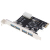 PCI-E USB 3.0 Hub Adapter Expansion Card 4 USB Port w/4PIN Power Supply Port