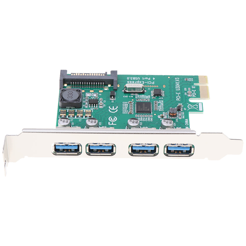 PCI-E Express to 4-Port USB 3.0 Hub Card Expansion Adapter for Desktop