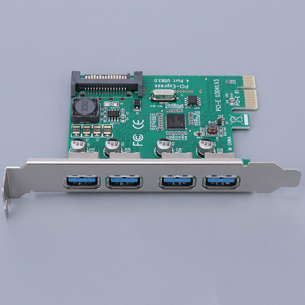 PCI-E Express to 4-Port USB 3.0 Hub Card Expansion Adapter for Desktop