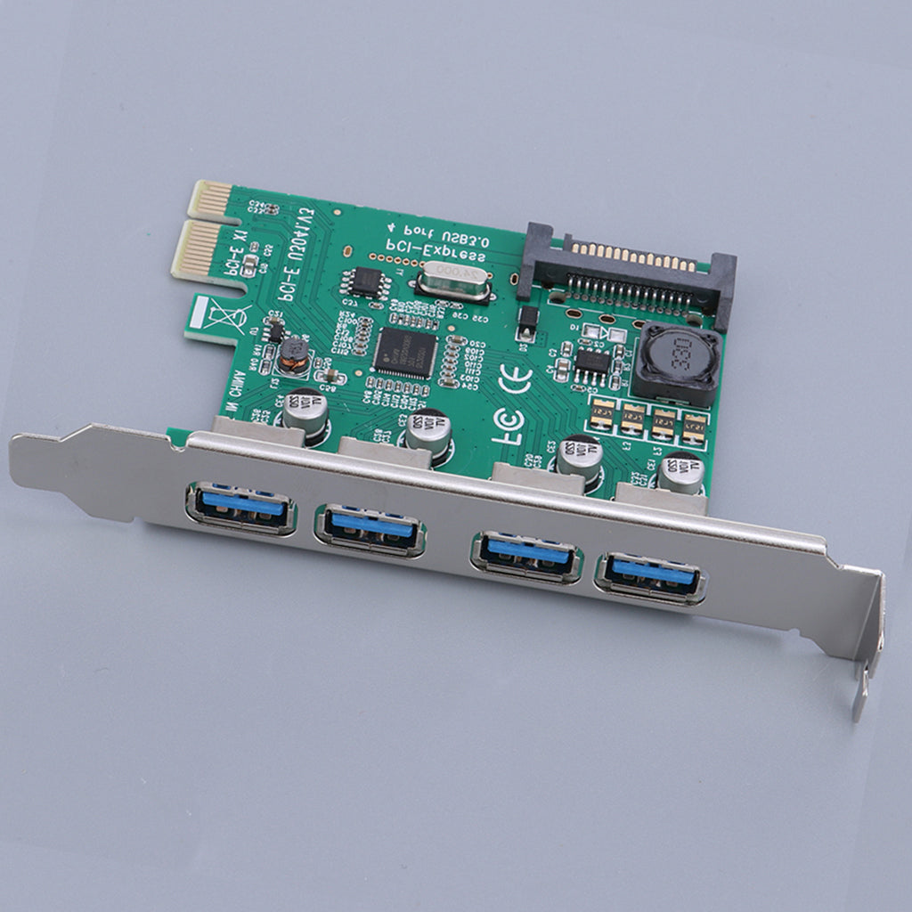 PCI-E Express to 4-Port USB 3.0 Hub Card Expansion Adapter for Desktop