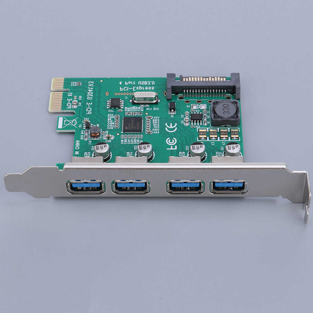 PCI-E Express to 4-Port USB 3.0 Hub Card Expansion Adapter for Desktop