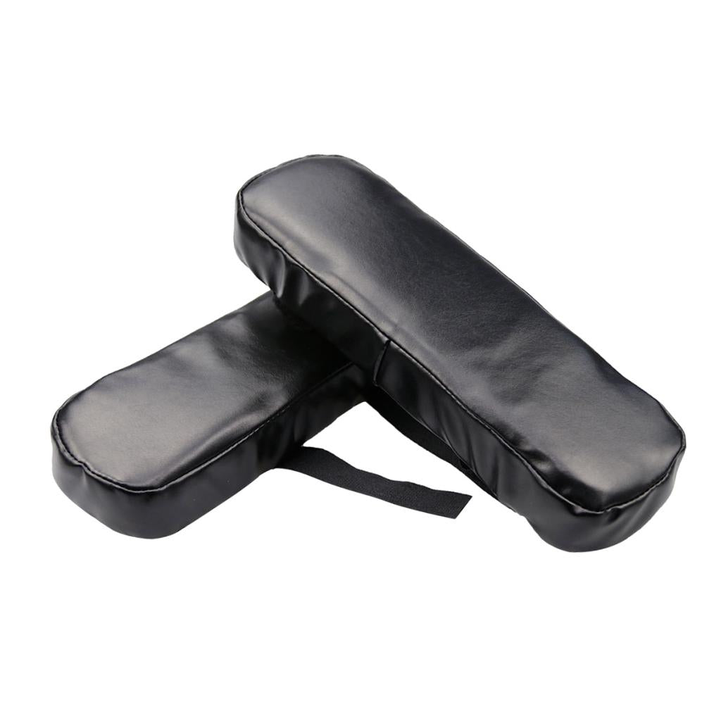 1 Pair PU Leather Wheelchair Armrest Cushion Pad Office Chair Elbow Support