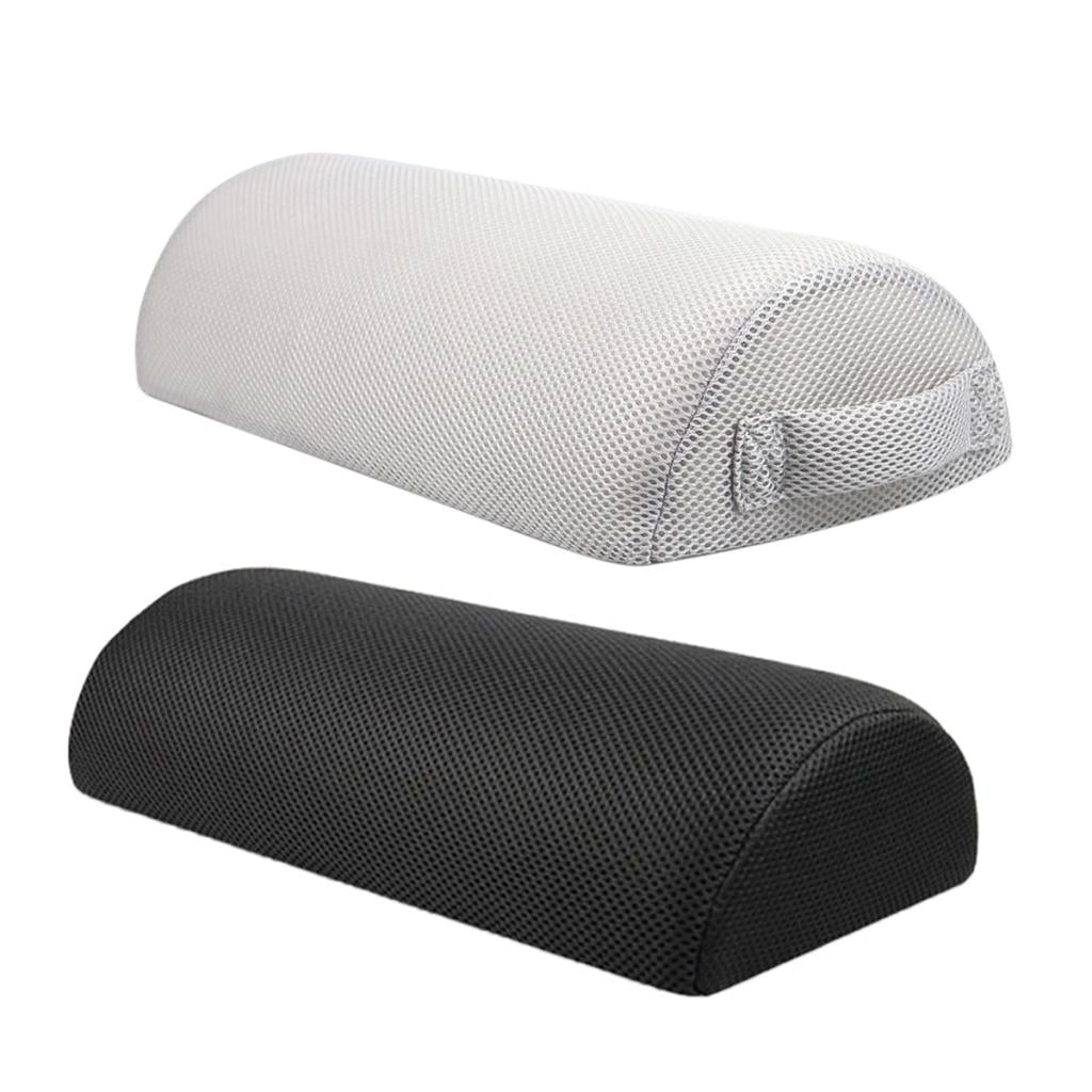 Memory Foam Office Under Desk Foot Rest Pillow Knee Cushion Mesh Cloth Black