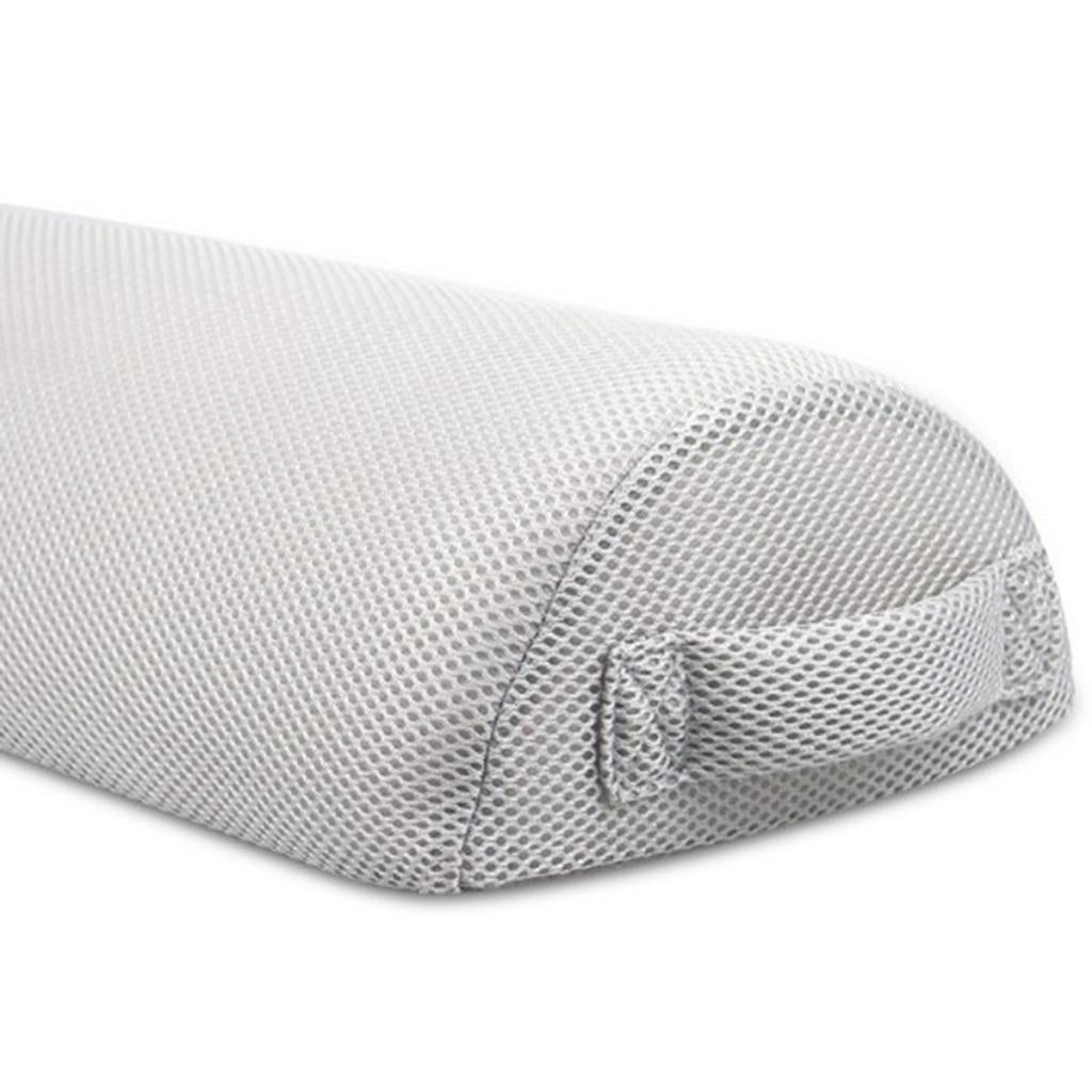 Memory Foam Office Under Desk Foot Rest Pillow Knee Cushion Mesh Cloth Gray