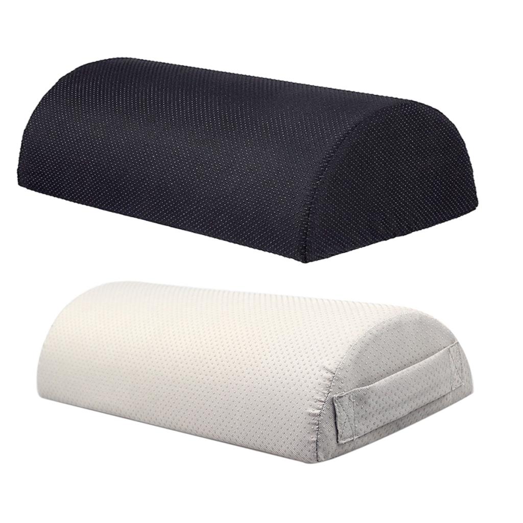 Memory Foam Office Under Desk Foot Rest Pillow Knee Cushion Non Slip Black