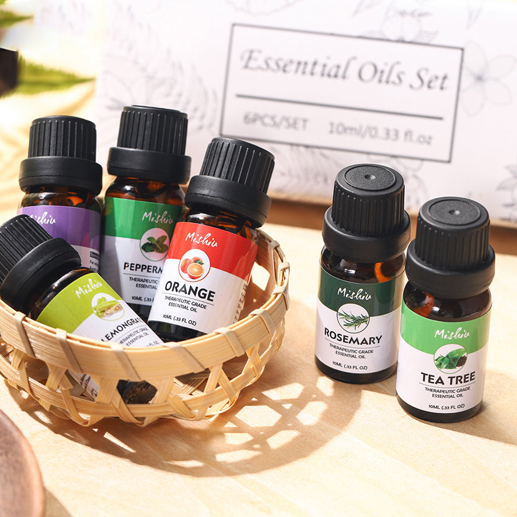 6Pcs/Set 10ml Natural Plant Massage Fragrance Aromatherapy Essential Oils