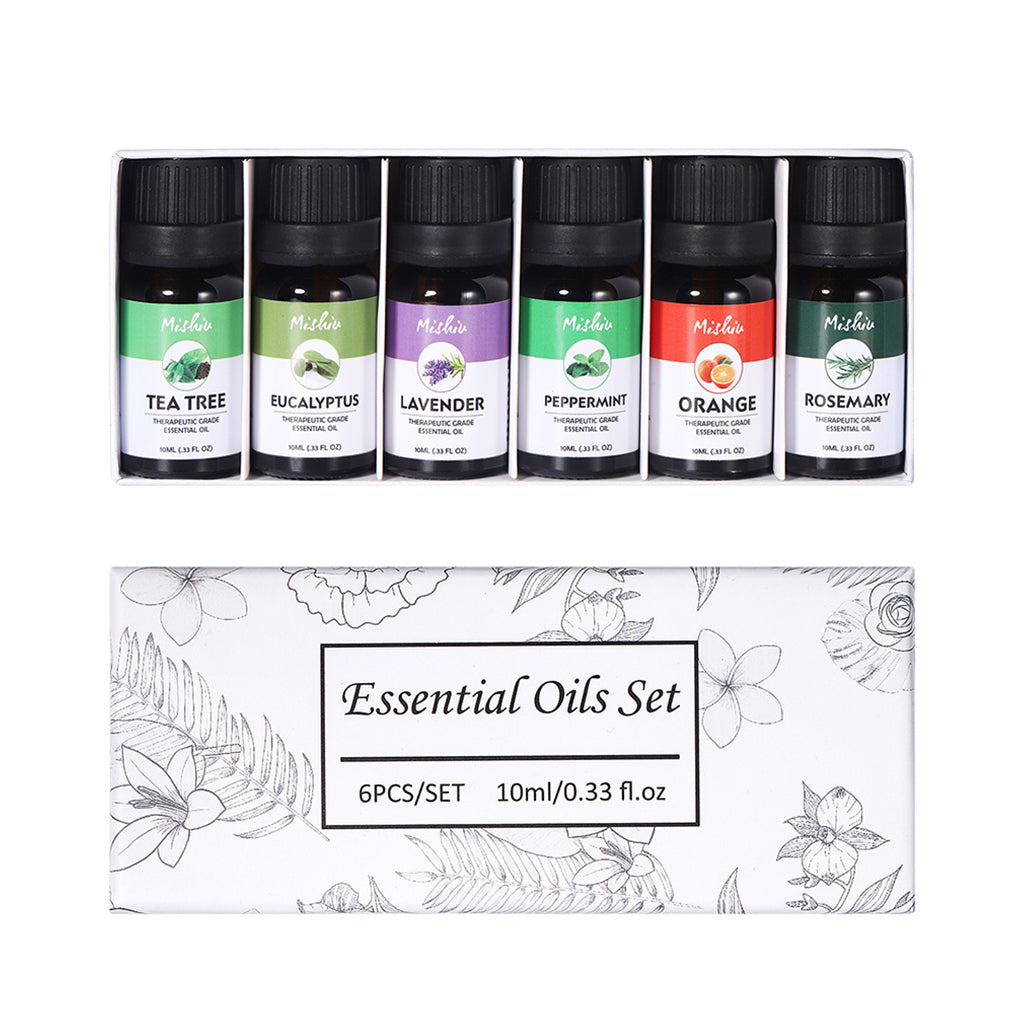 6Pcs/Set 10ml Natural Plant Massage Fragrance Aromatherapy Essential Oils