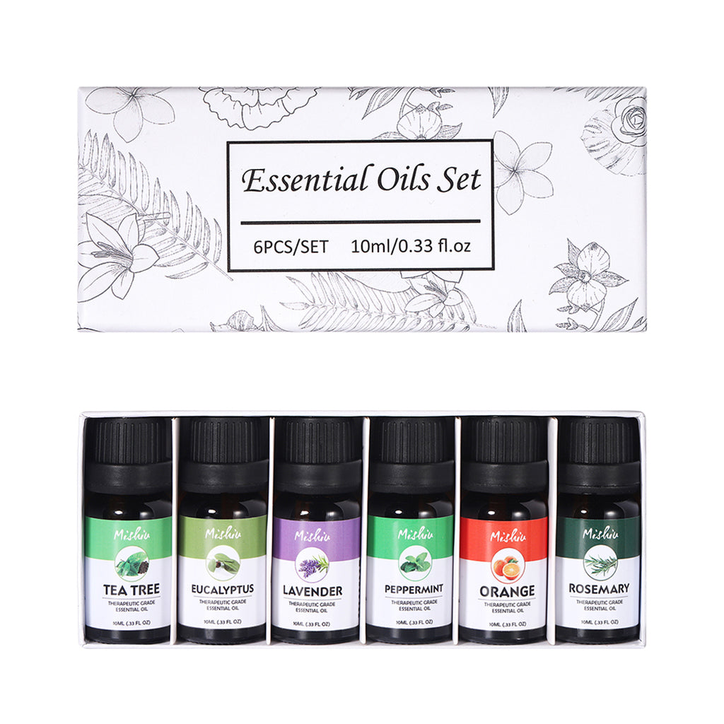 6Pcs/Set 10ml Natural Plant Massage Fragrance Aromatherapy Essential Oils