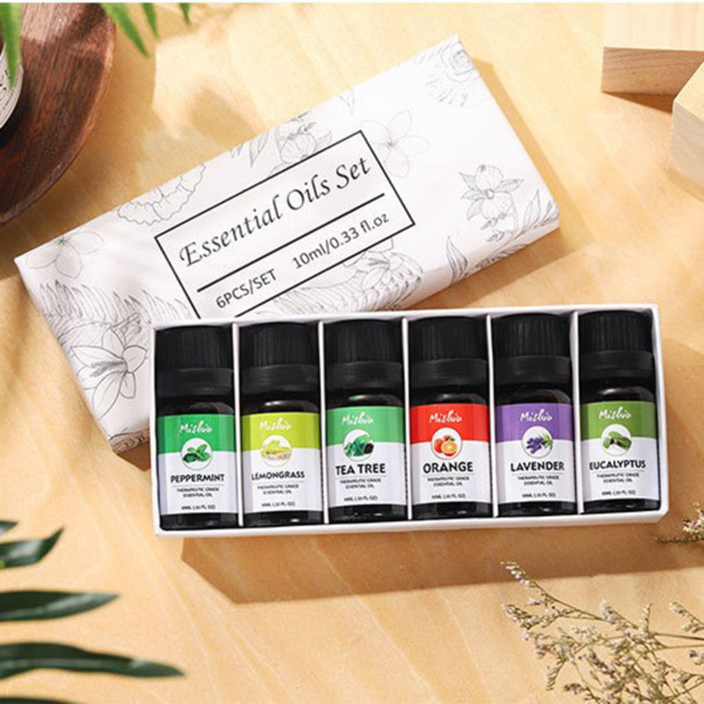 6Pcs/Set 10ml Natural Plant Massage Fragrance Aromatherapy Essential Oils