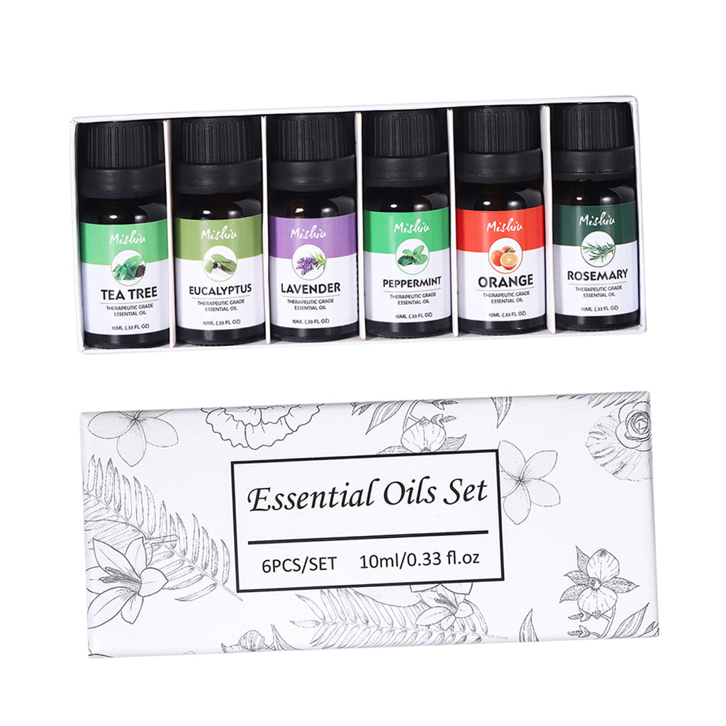 6Pcs/Set 10ml Natural Plant Massage Fragrance Aromatherapy Essential Oils