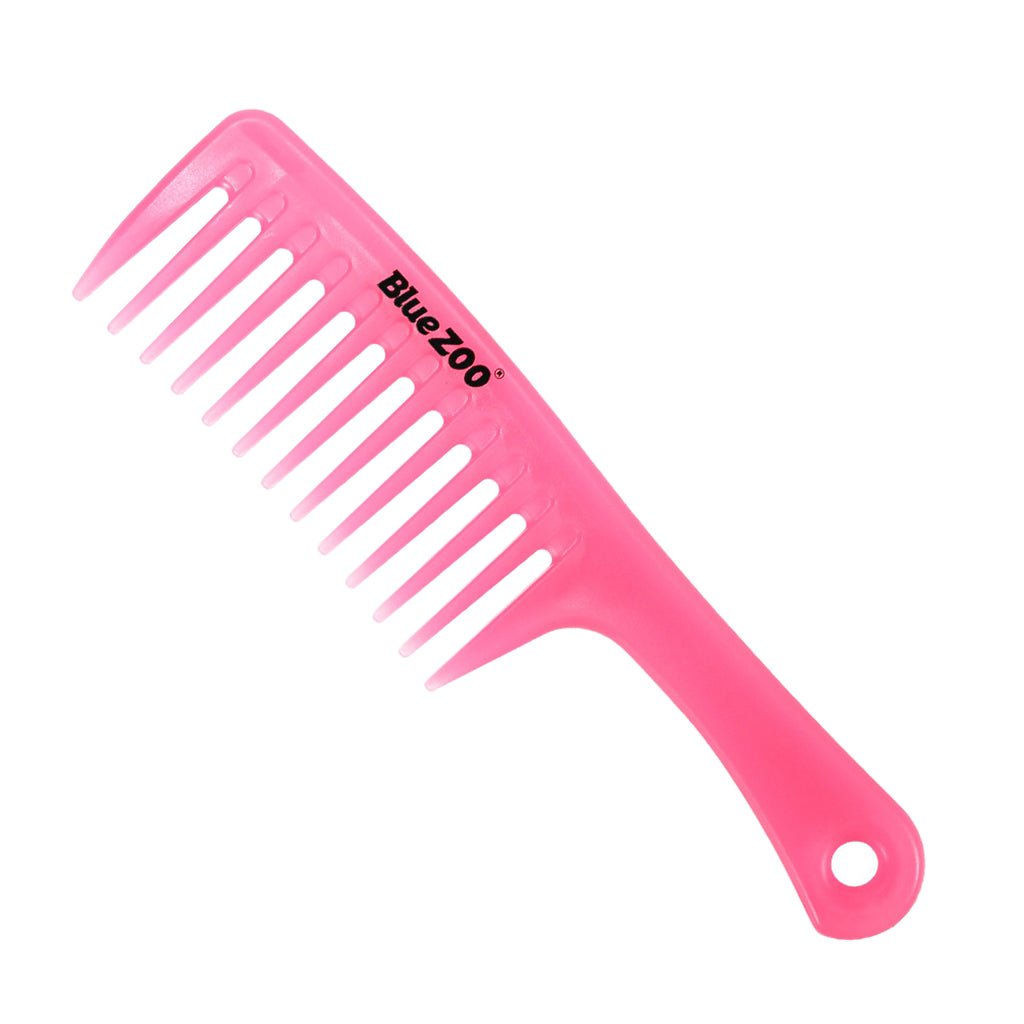 3 Pcs/Set Hairdressing Salon Anti-static handle wide Tooth Hair Comb  Pink