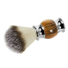 Resin Handle Men Mustache Shaving Brush Grooming Tool for Barber Salon Brown