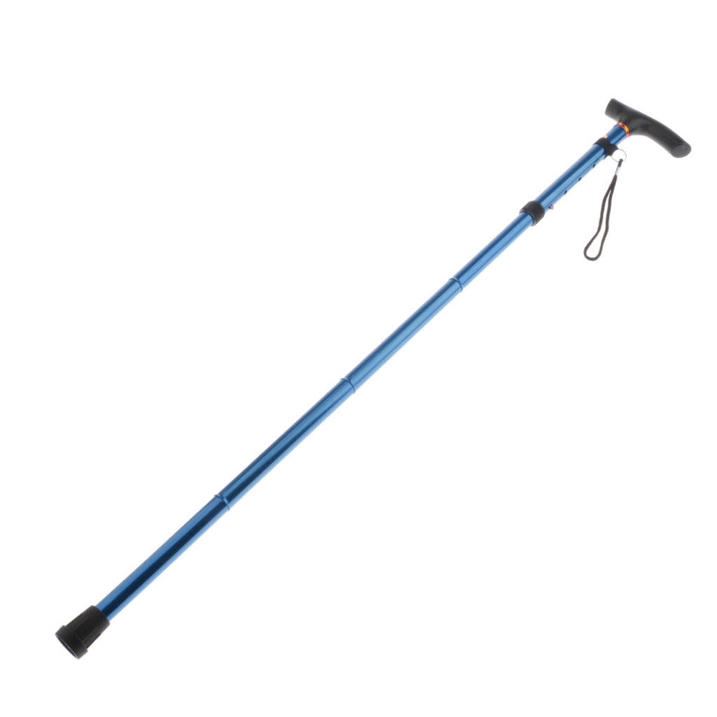 Lightweight Folding Aluminium Walking Stick Walking Cane Adjustable Blue