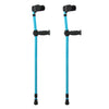 2pcs Aluminum Alloy Elbow Forearm Crutch Blue Walking Stick Cane Adjustable