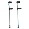 2pcs Aluminum Alloy Elbow Forearm Crutch Blue Walking Stick Cane Adjustable