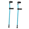 2pcs Aluminum Alloy Elbow Forearm Crutch Blue Walking Stick Cane Adjustable