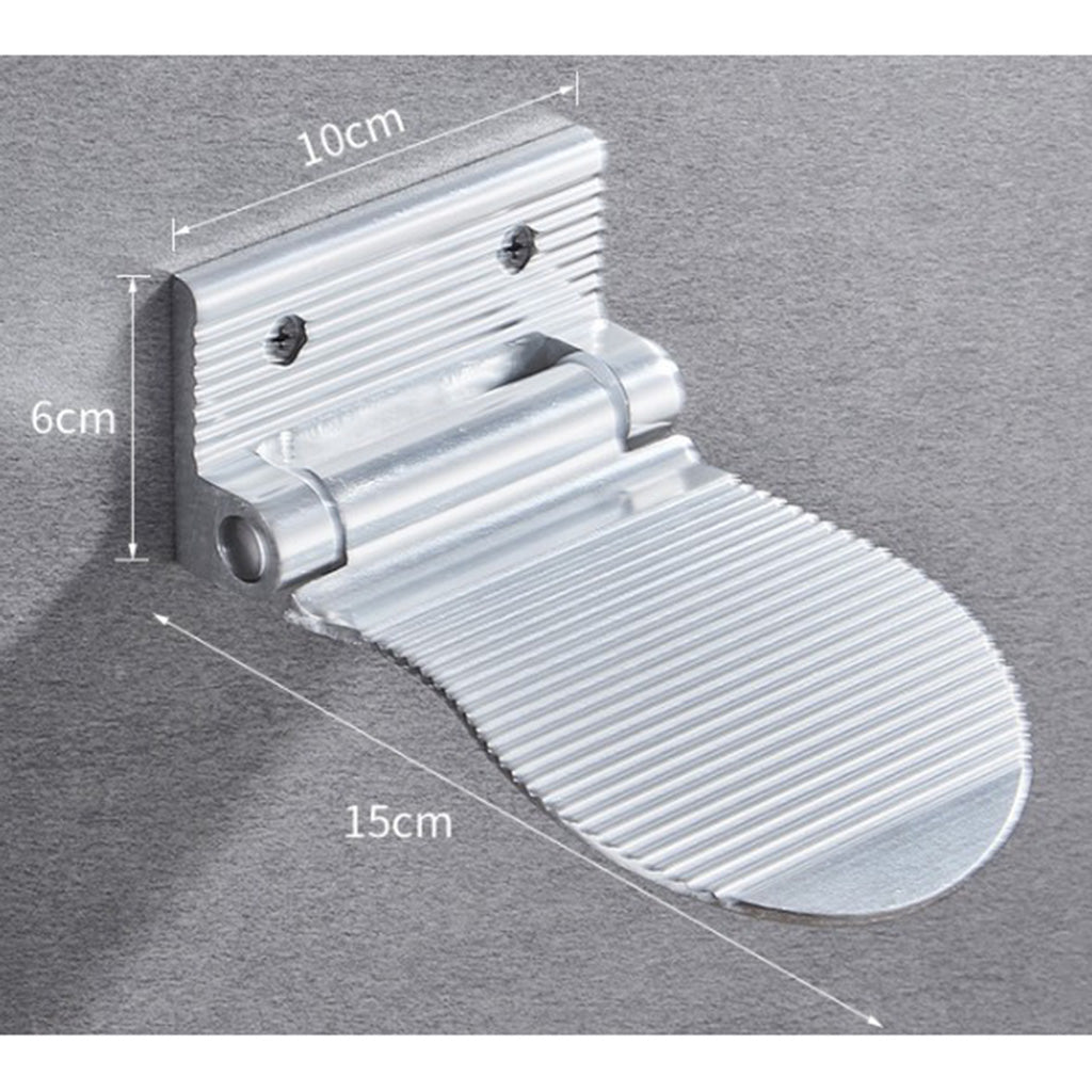 Shower Foot Rest Aluminum Alloy Foldable Foot Rest Step for Bathroom Sliver