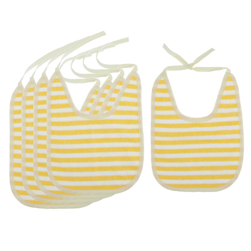 5X Waterproof Baby Eating Bib Reusable Mealtime Clothing Protector Yellow