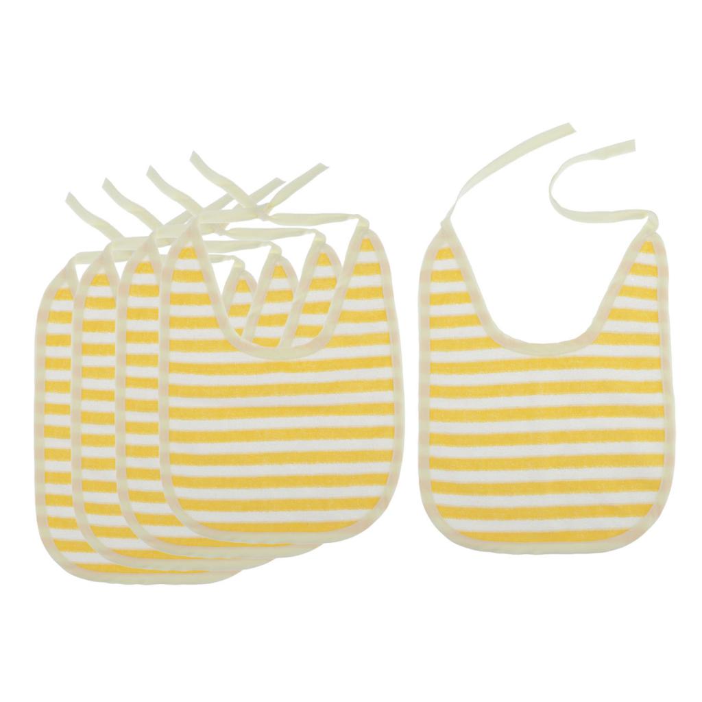 5X Waterproof Baby Eating Bib Reusable Mealtime Clothing Protector Yellow