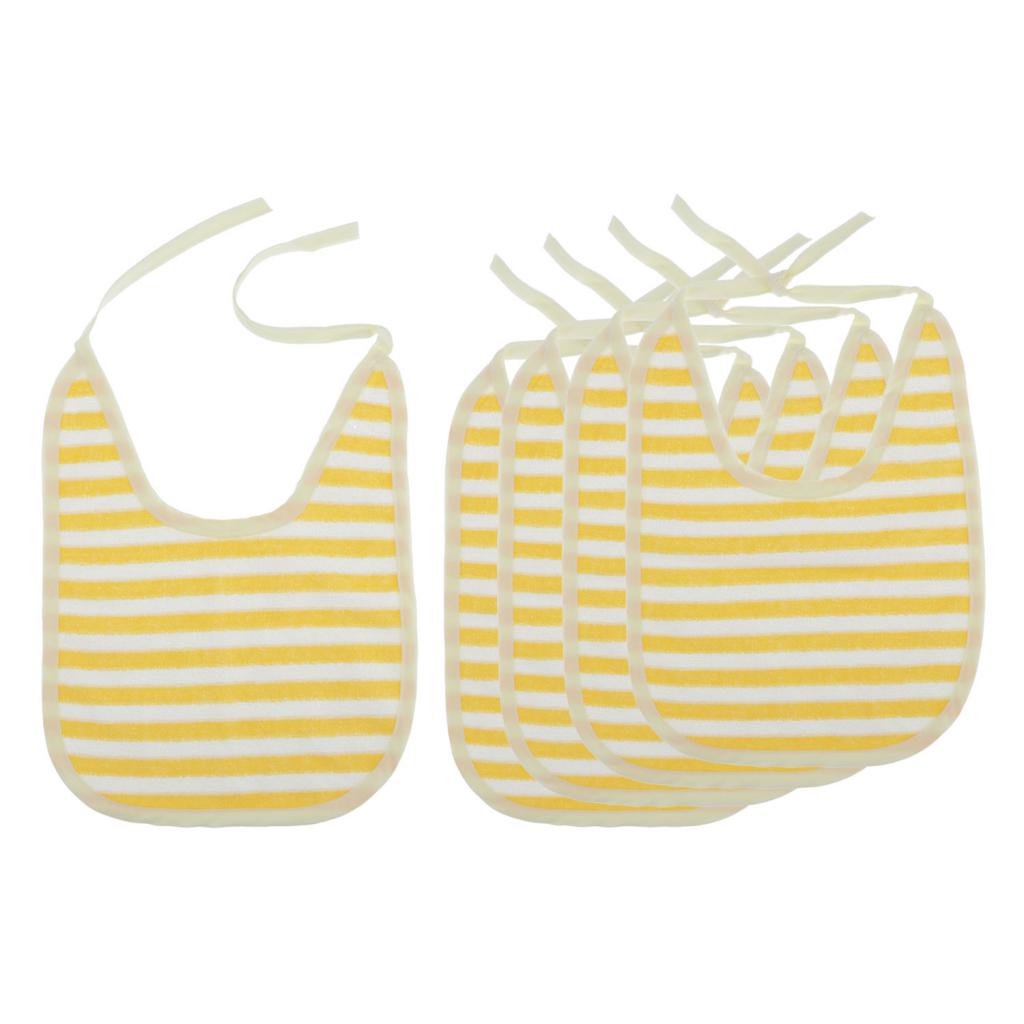 5X Waterproof Baby Eating Bib Reusable Mealtime Clothing Protector Yellow