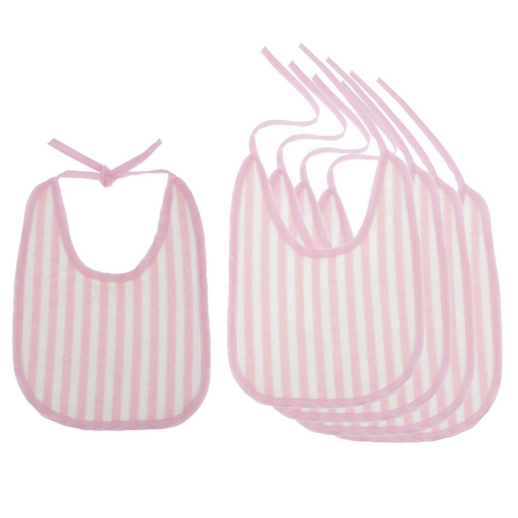 5X Waterproof Baby Eating Bib Reusable Mealtime Clothing Protector Pink