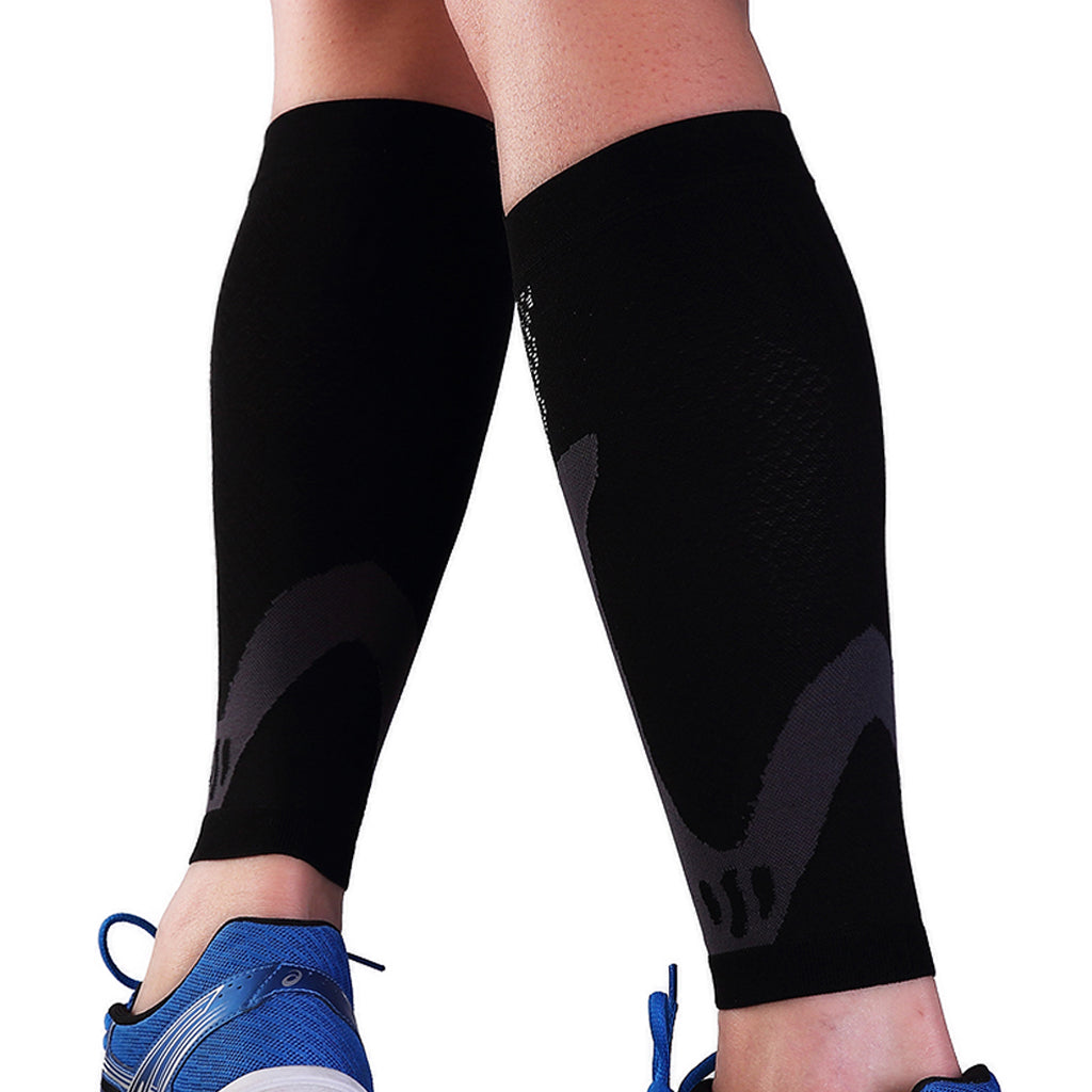 1Pair Sports Calf Compression Sleeves Shin Splint Leg Support Brace Wraps M