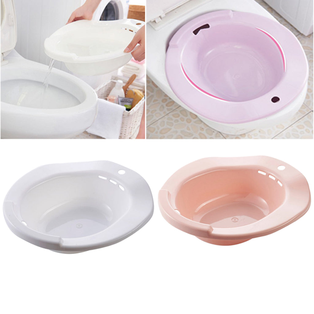 Toilet Sitz Bath Tub Hip Basin Bidet for Pregnant Women Hemorrhoids Pink