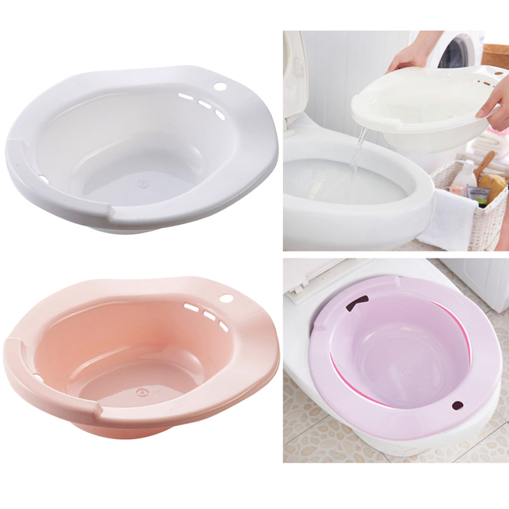 Toilet Sitz Bath Tub Hip Basin Bidet for Pregnant Women Hemorrhoids Pink