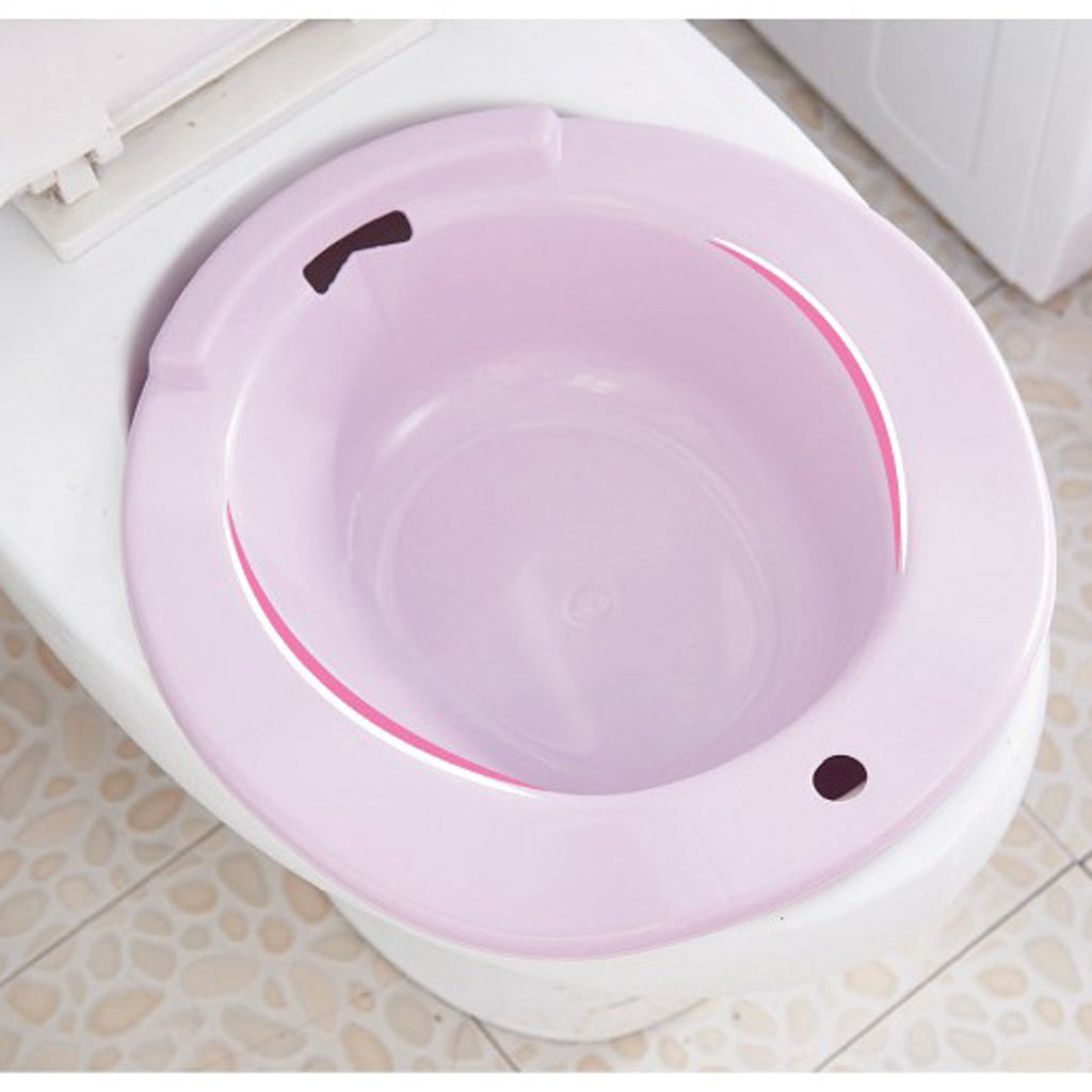 Toilet Sitz Bath Tub Hip Basin Bidet for Pregnant Women Hemorrhoids Pink