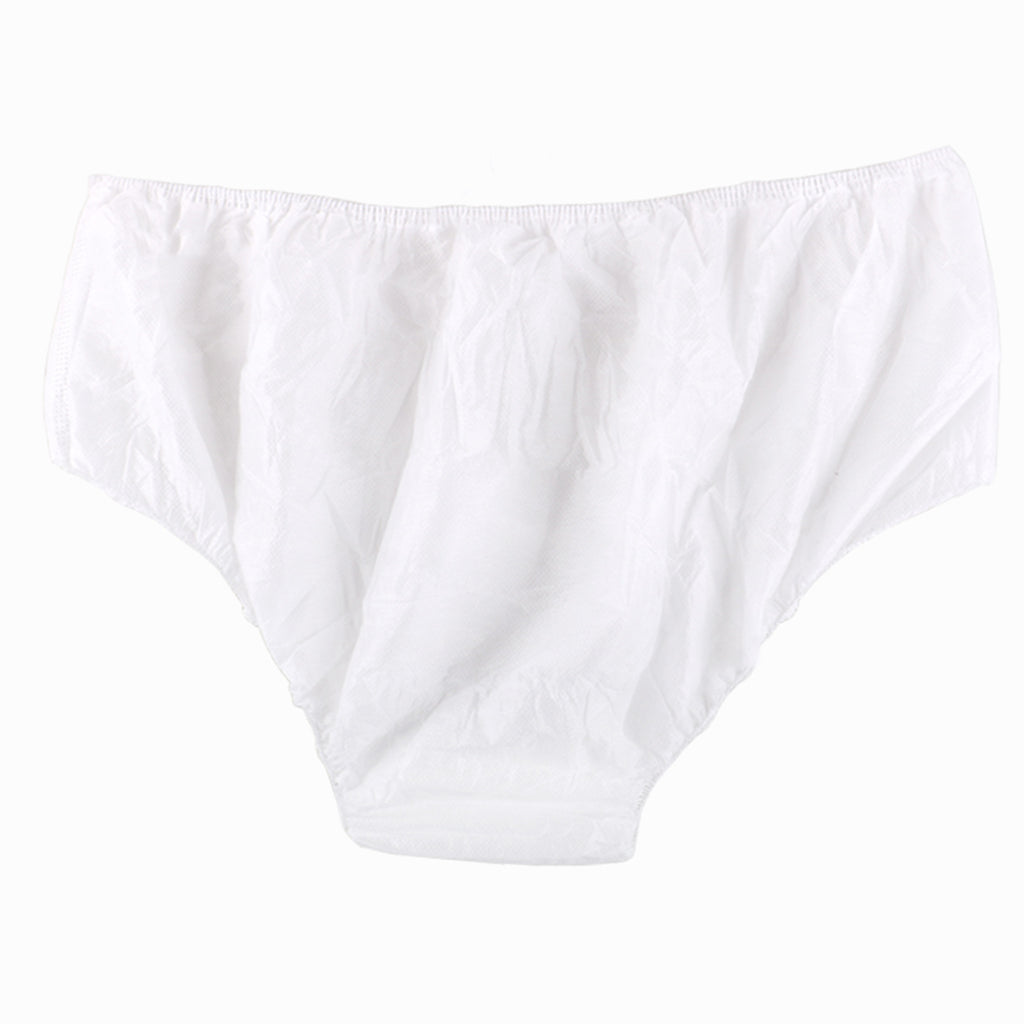 50Pcs Nonwoven SPA Disposable Underwear Travel Panties Brief for Women White